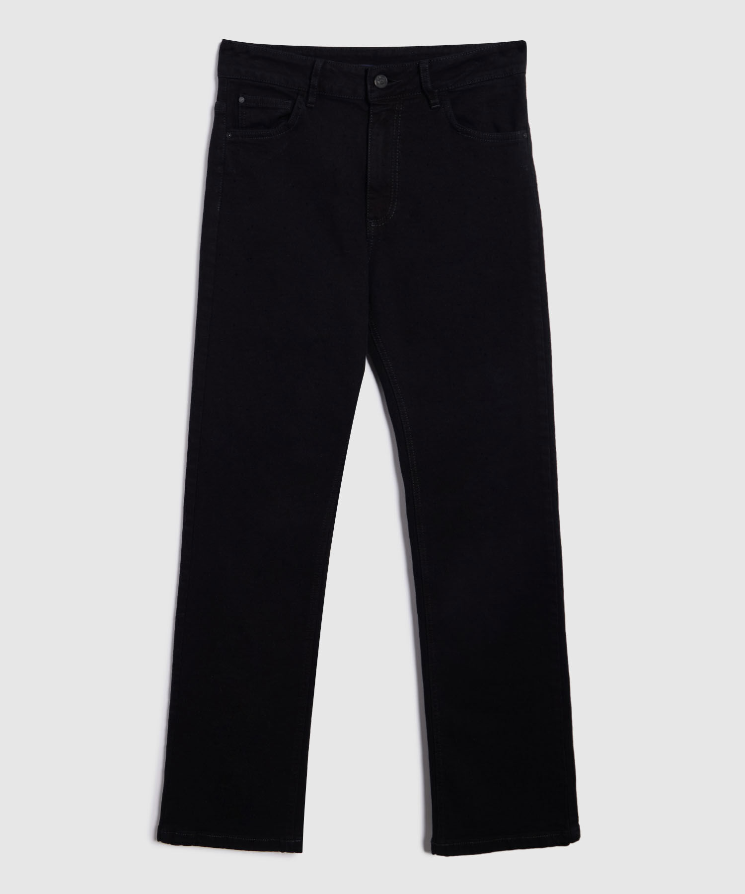 Jean Straight Tono Negro Con Pedreria
