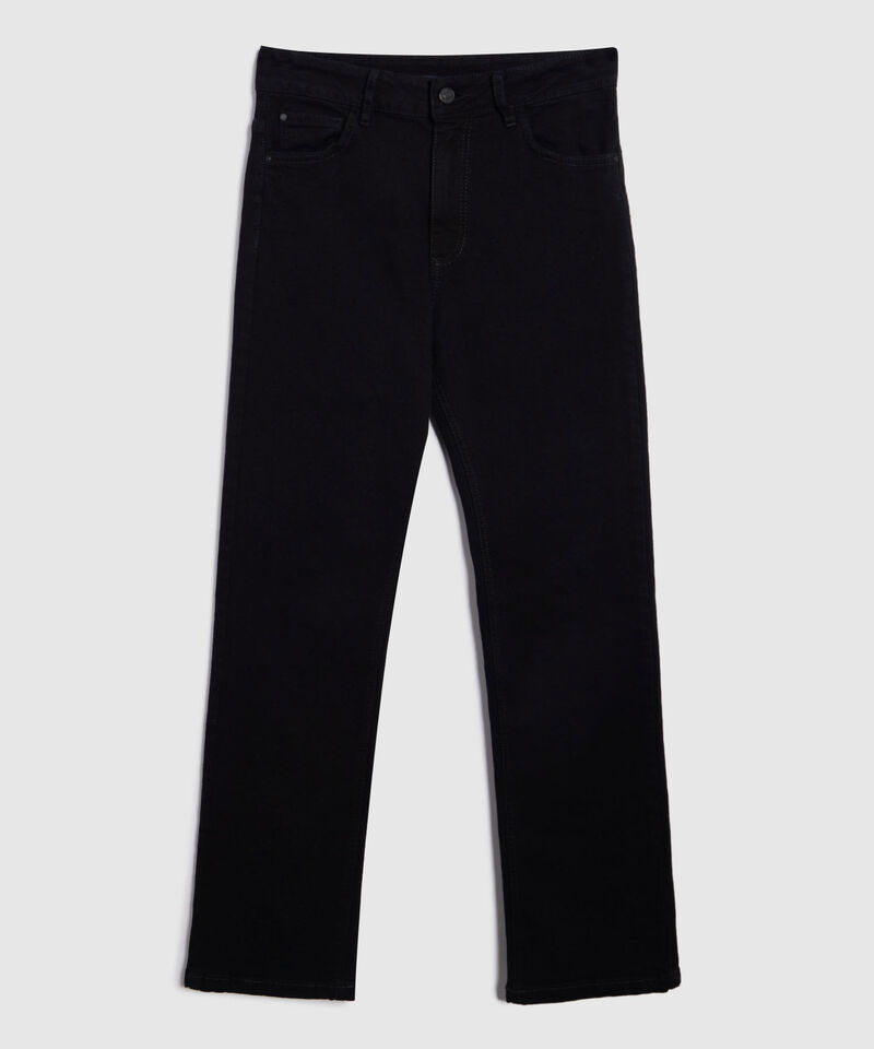 Jean Straight Tono Negro Con Pedreria