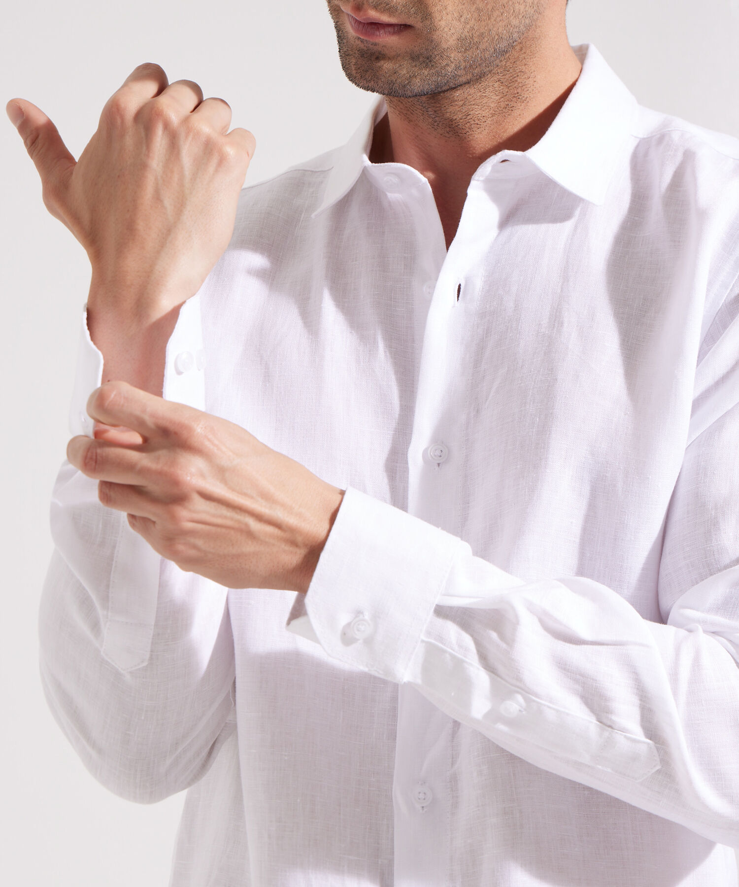 Camisas de lino blancas para hombre online