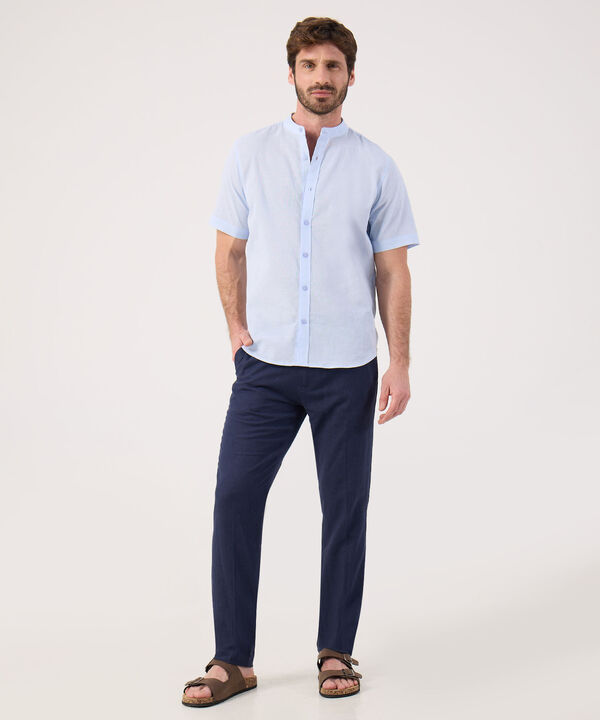 Camisa Unicolor Cuello Mao  image number null
