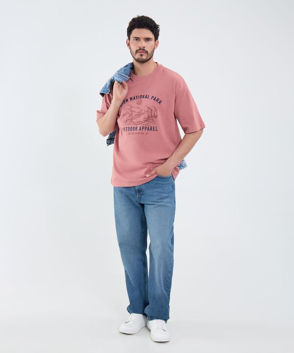 Camiseta Boxy Con Estampado image number null