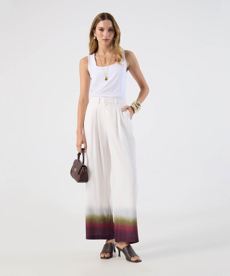 Pantal&oacute;n Palazo De Pinzas Para Mujer