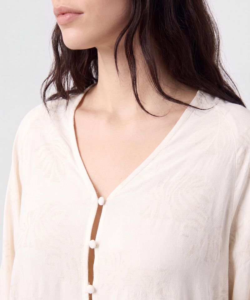 Blusa Botonadura y Escote en V para Mujer
