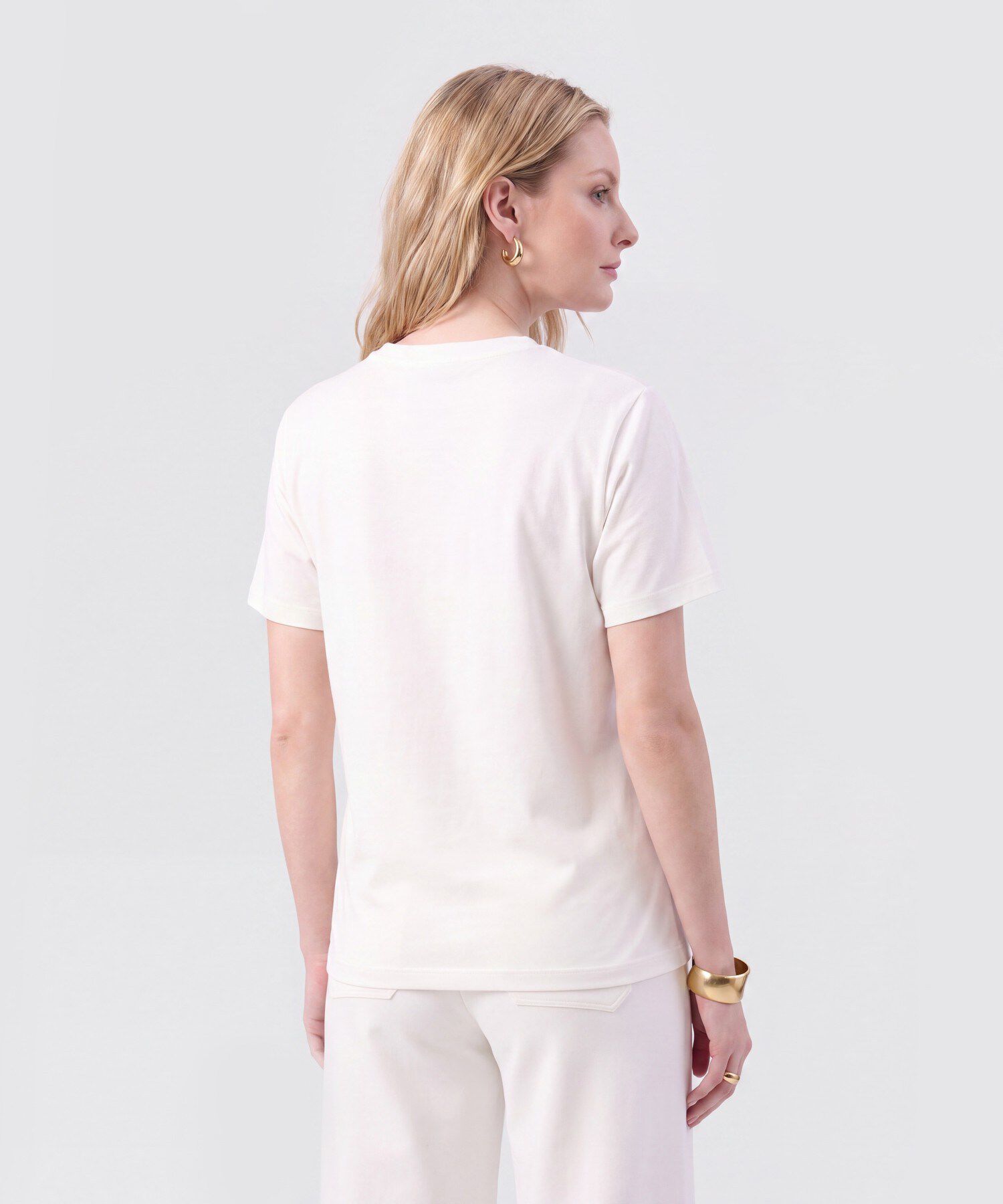 Camiseta Con Bordado De Cord&oacute;n Para Mujer