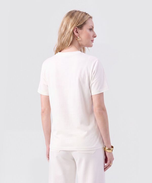 Camiseta Con Bordado De Cord&oacute;n Para Mujer