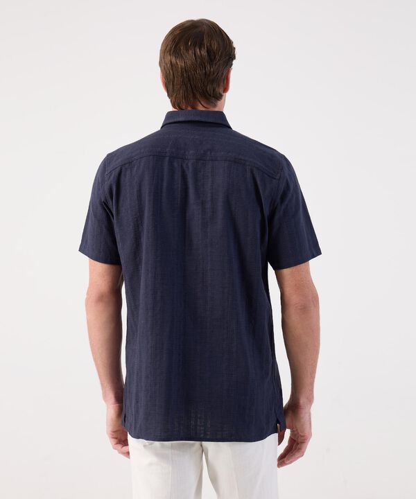 Camisa de Manga Corta Texturizada para Hombre