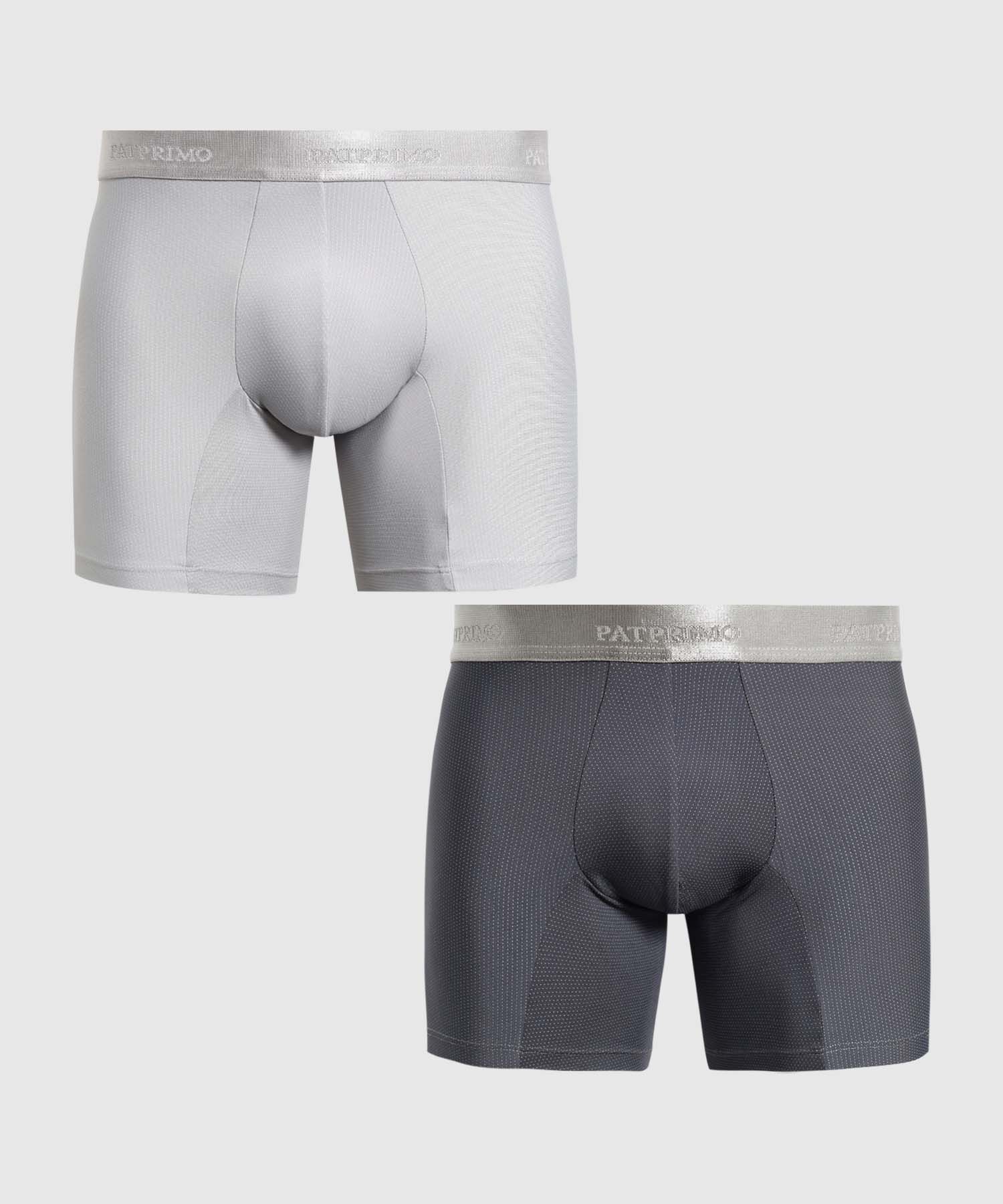 Set x2 B&oacute;xers Largos con Textura Microperforada para Hombre