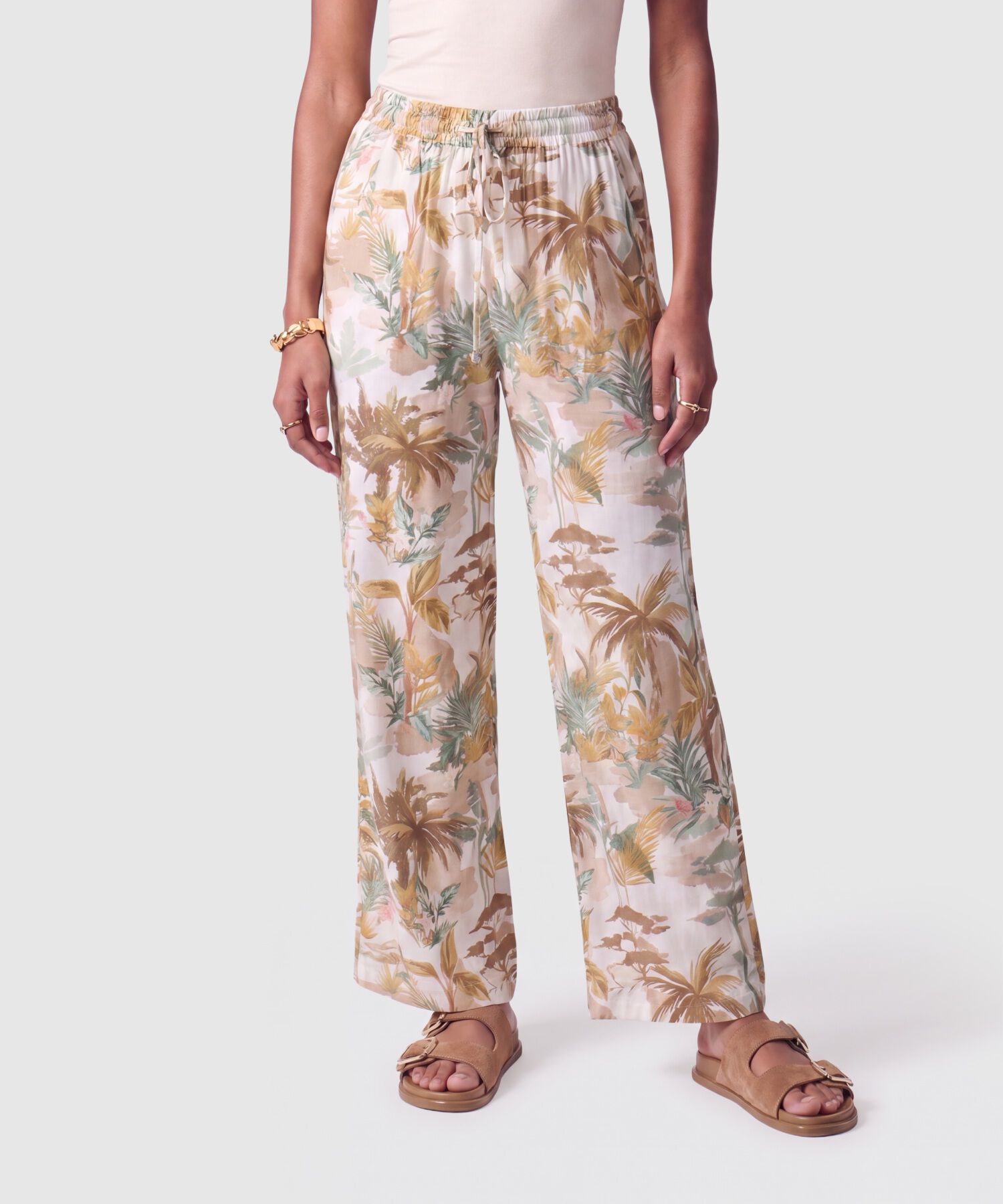 Pantal&oacute;n Fluido Estampado Para Mujer