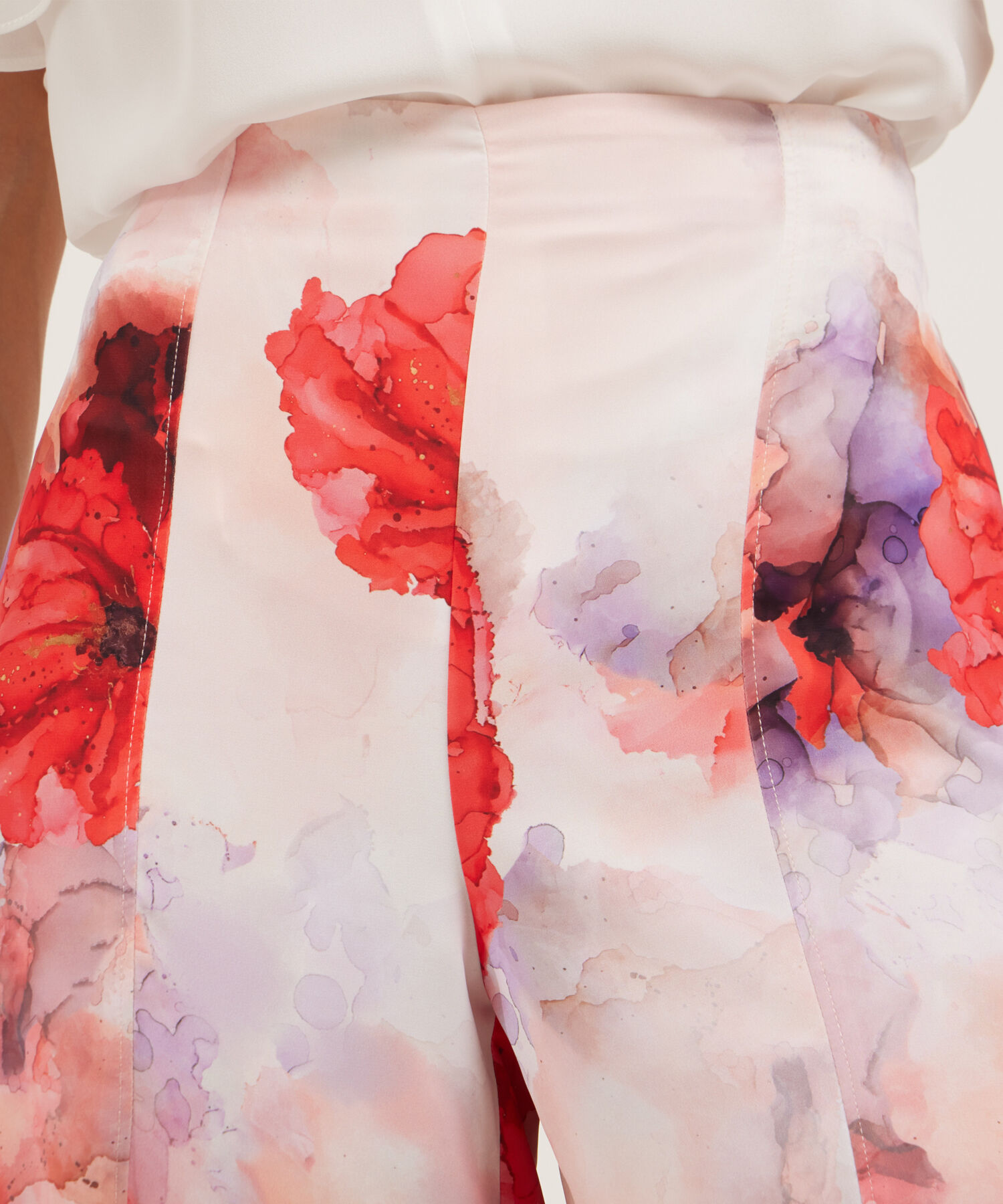 Pantalón Moda Satinado Estampado