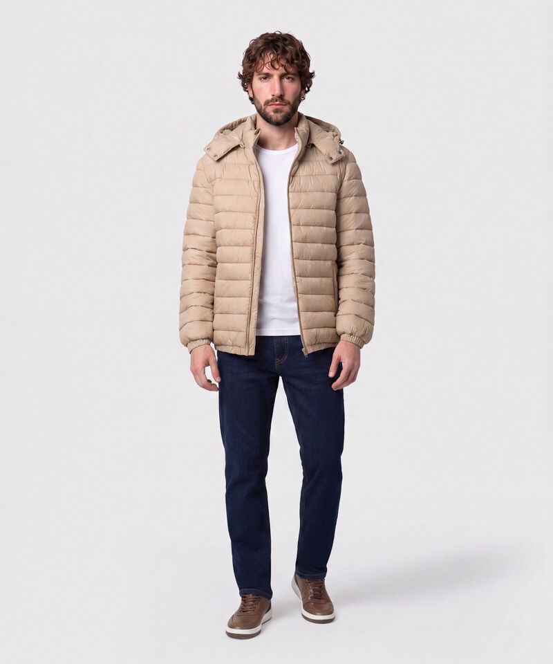 Chaqueta Acolchada Con Capota Hombre