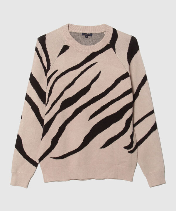 Saco Tejido Con Diseño De Animal Print