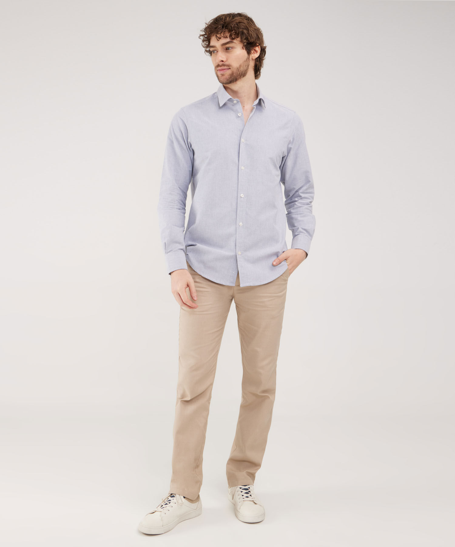 Camisa Manga Larga Oxford