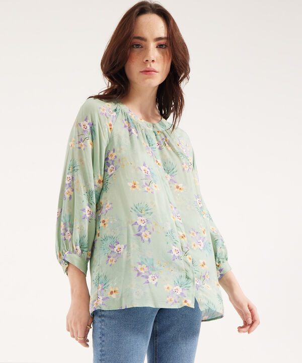 Blusa con Estampado Floral image number null