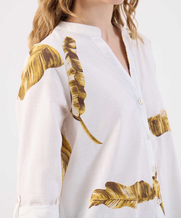 Blusa Para Mujer Estampada Cuello Nerú image number null