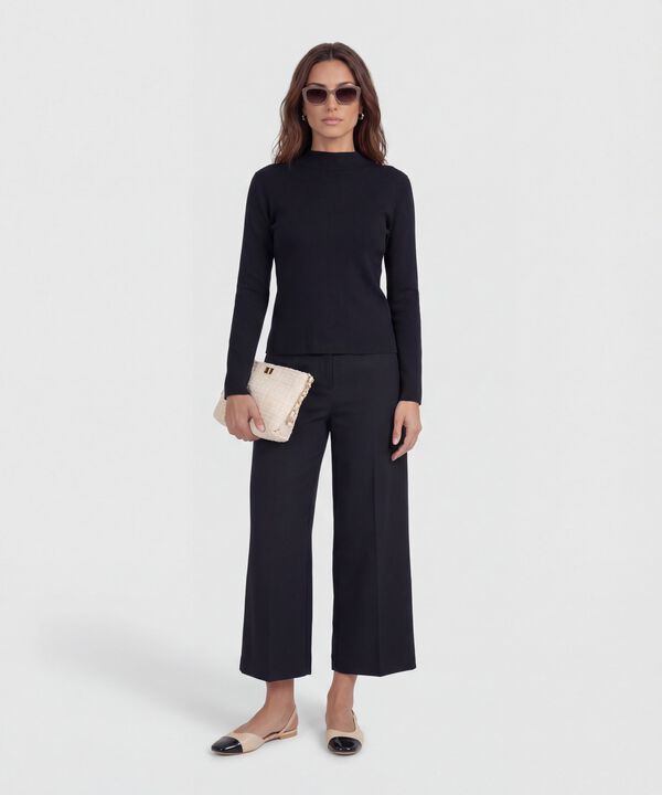 Saco Tejido Cuello Alto para Mujer