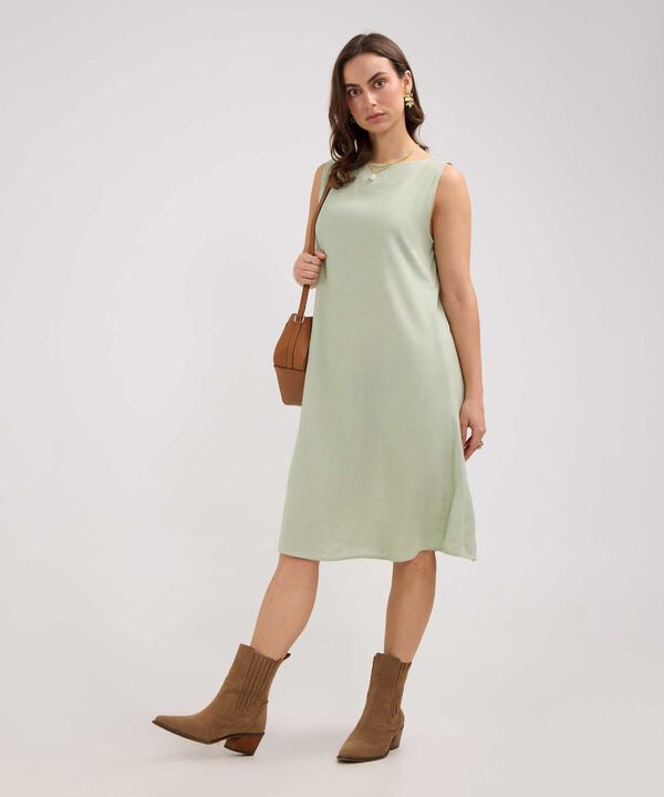 Vestido en Efecto Lino image number null