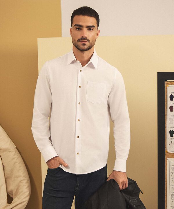 Camisa Manga Larga con Bolsillo Para Hombre image number null