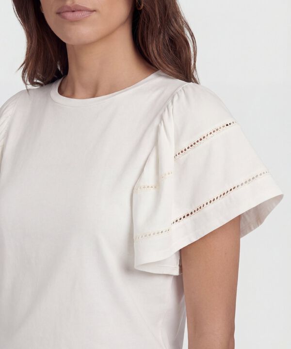 Camiseta con Mangas Mariposa para Mujer