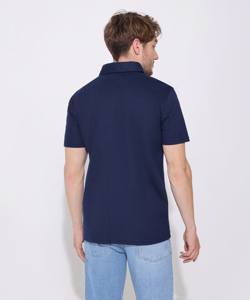 Polo Unicolor, Cuello Duro Con Bolsillo Y Silueta Regular Fit Naranja