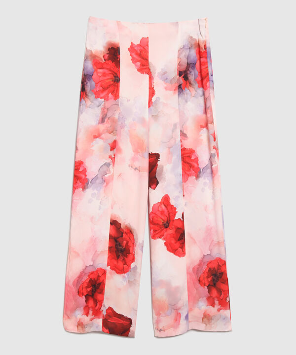 Pantalón Moda Satinado Estampado