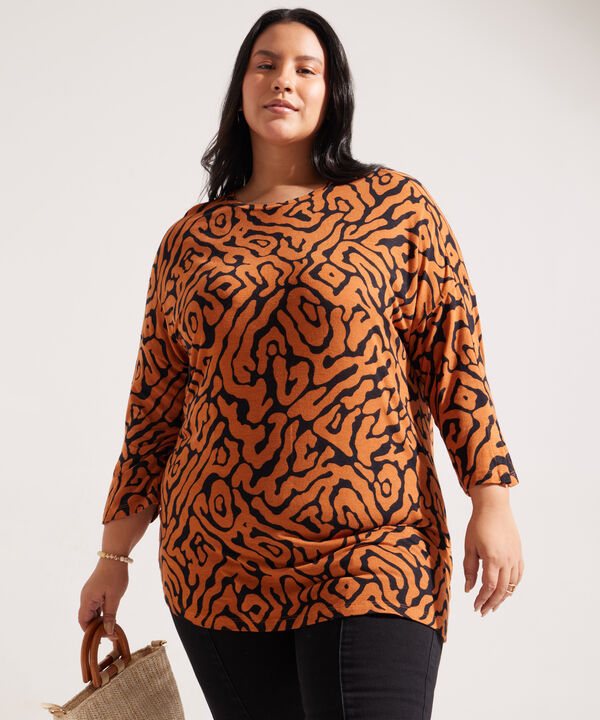 Camiseta Manga ¾ con Estampado