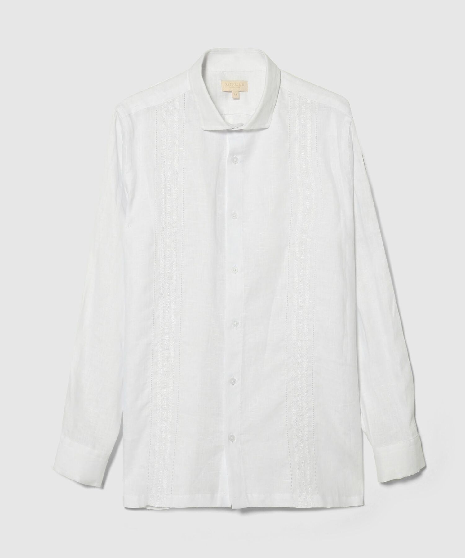 Camisa Guayabera Manga Larga Con Bordado