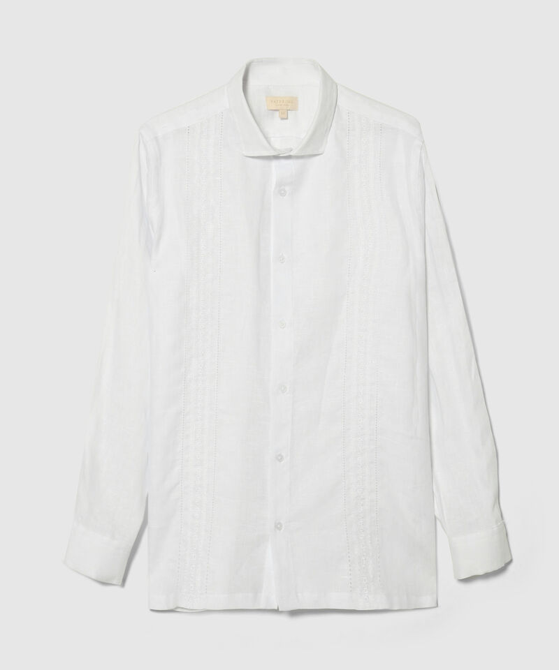 Camisa Guayabera Manga Larga Con Bordado
