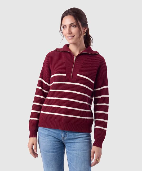 Saco Tejido Cuello Cierre Para Mujer image number null