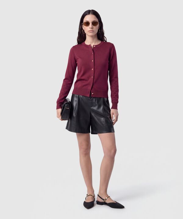 Saco Tejido Con Botones Para Mujer