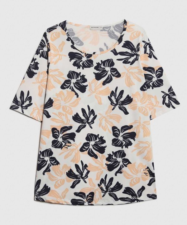 Camiseta mujer manga 3/4 estampada