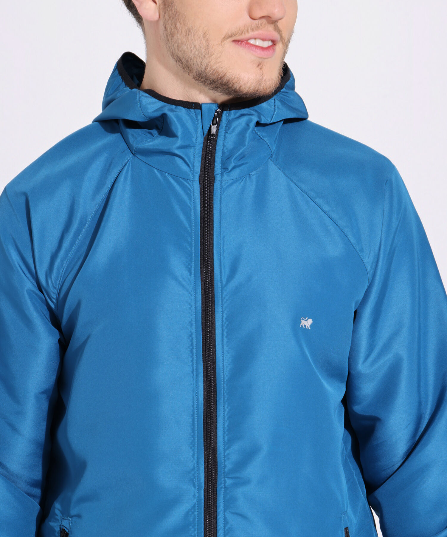 Chaqueta Deportiva Tejido Plano Unicolor, Manga Ranglan