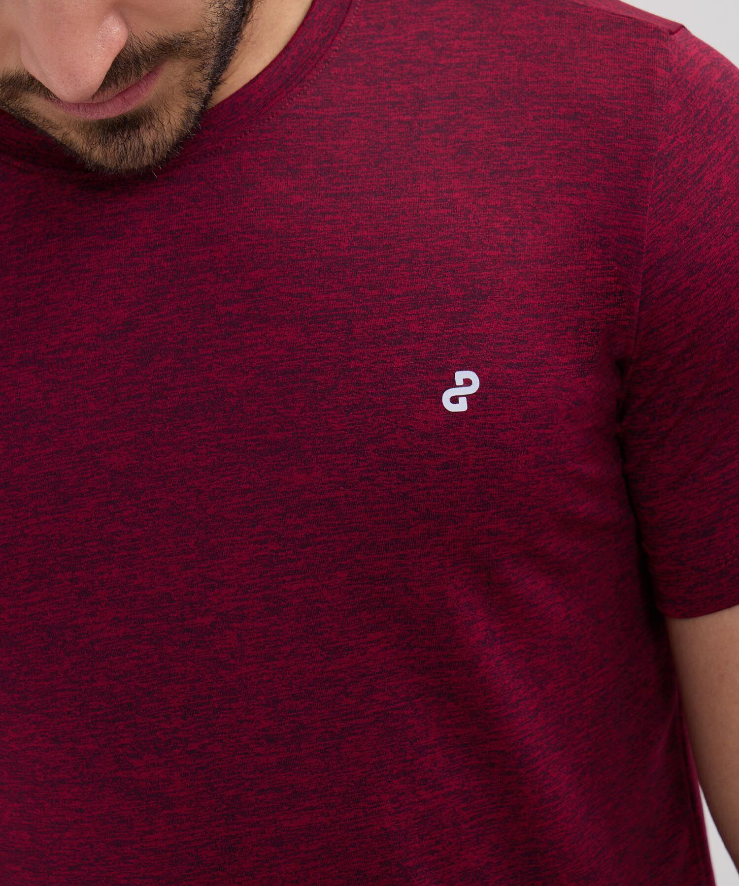 Camiseta Manga Corta Cuello Redondo Jaspe