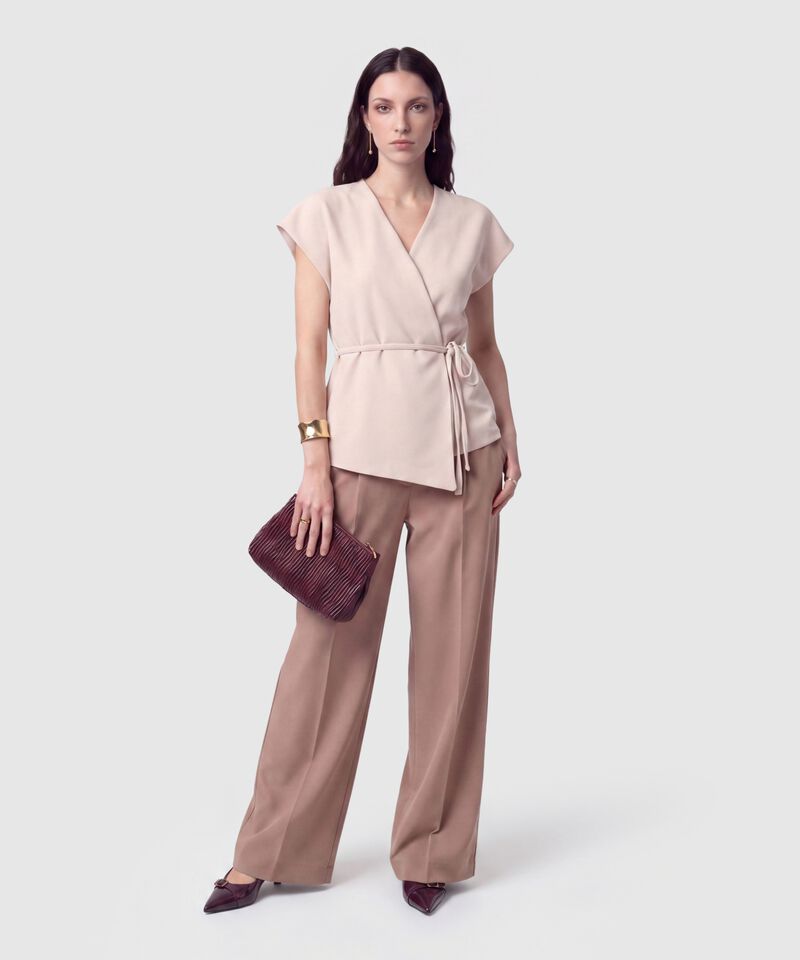 Blusa Cruzada con Amarre Mujer