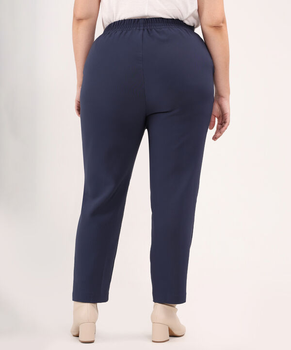 Pantalon Unicolor Con Bolsillos Laterales