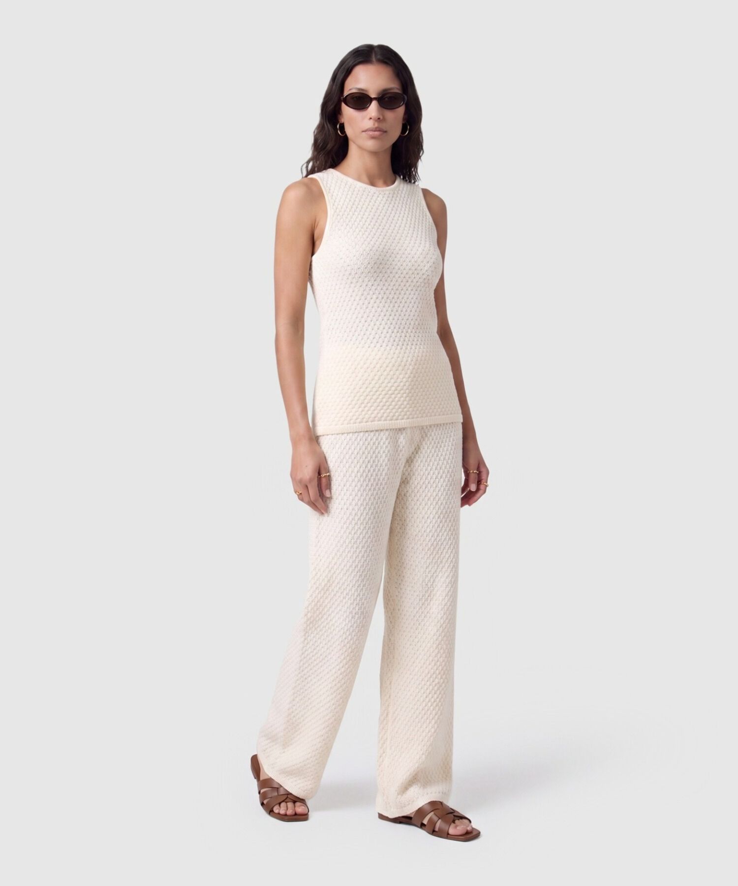Pantal&oacute;n Tejido De Corte Recto Para Mujer