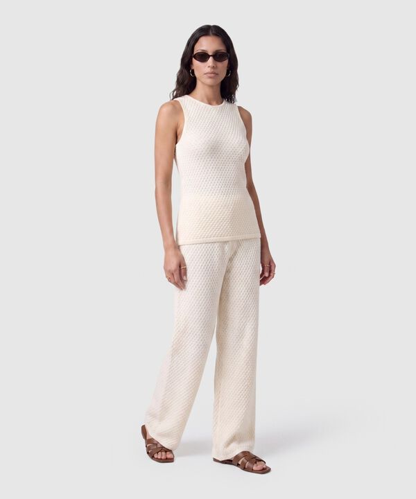 Pantal&oacute;n Tejido De Corte Recto Para Mujer