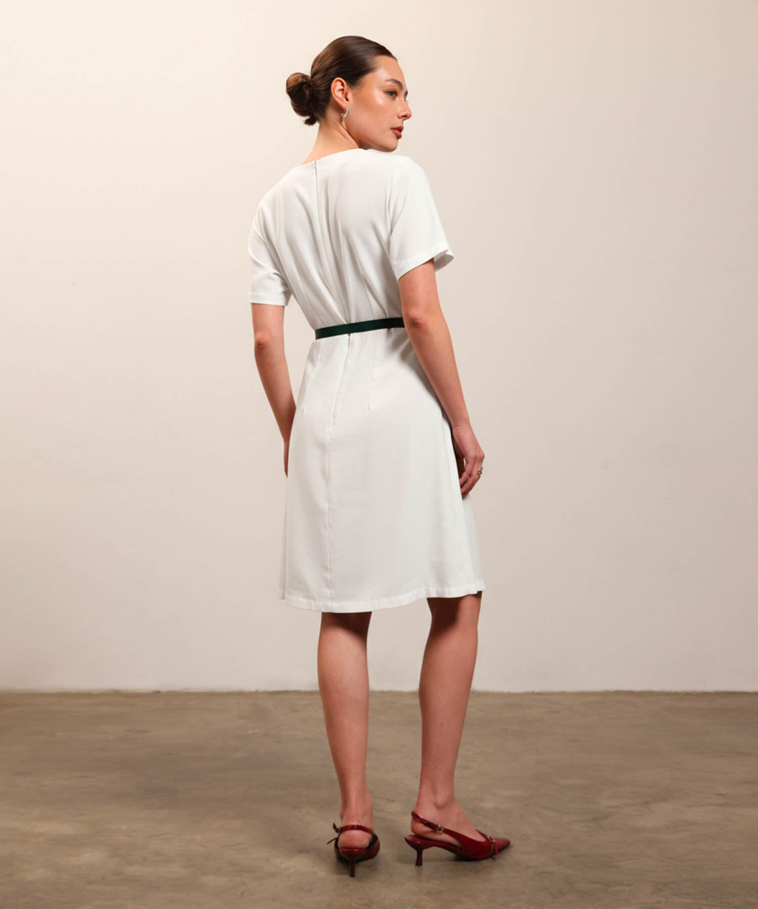 Vestido Midi De Corte Recto Para Mujer
