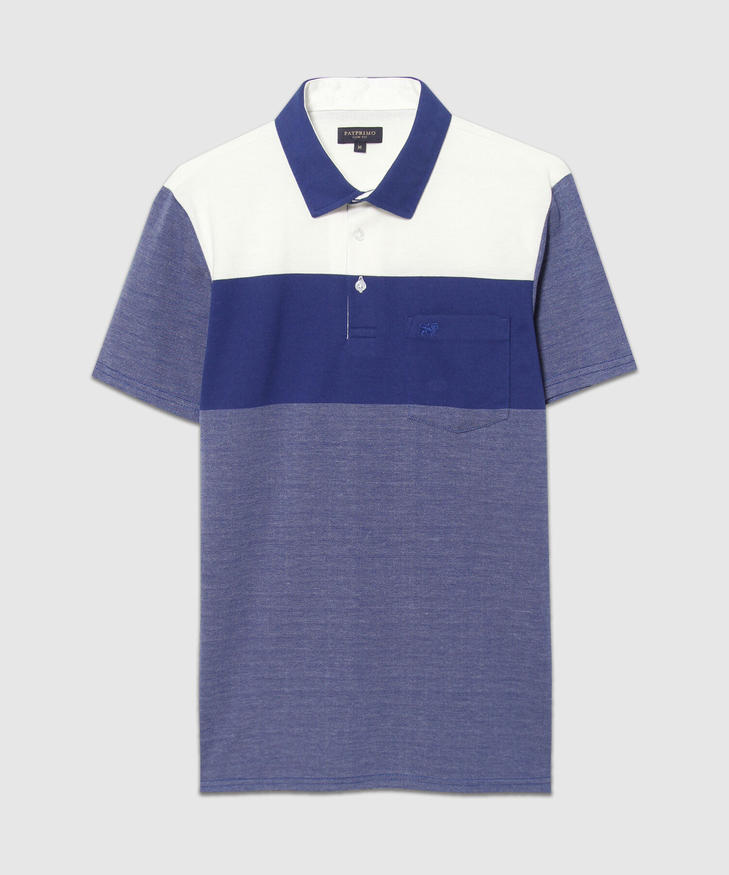 Polo Preteñida, Cuello Duro Unicolor Con Bolsillo Y Silueta Slim Fit