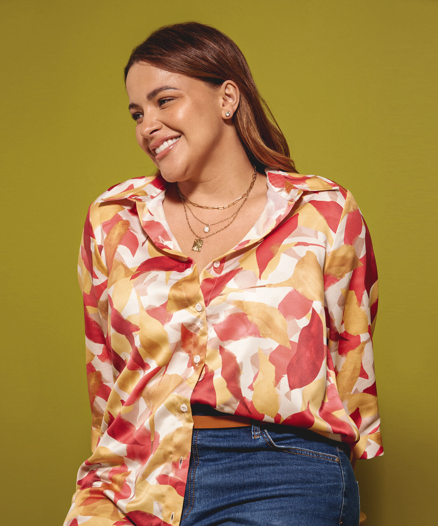 Camisa Manga 3/4 Estampada