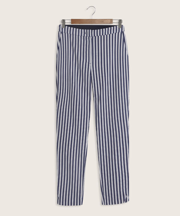 Pantalón Clásico Estampado Con Elástico En Posterior