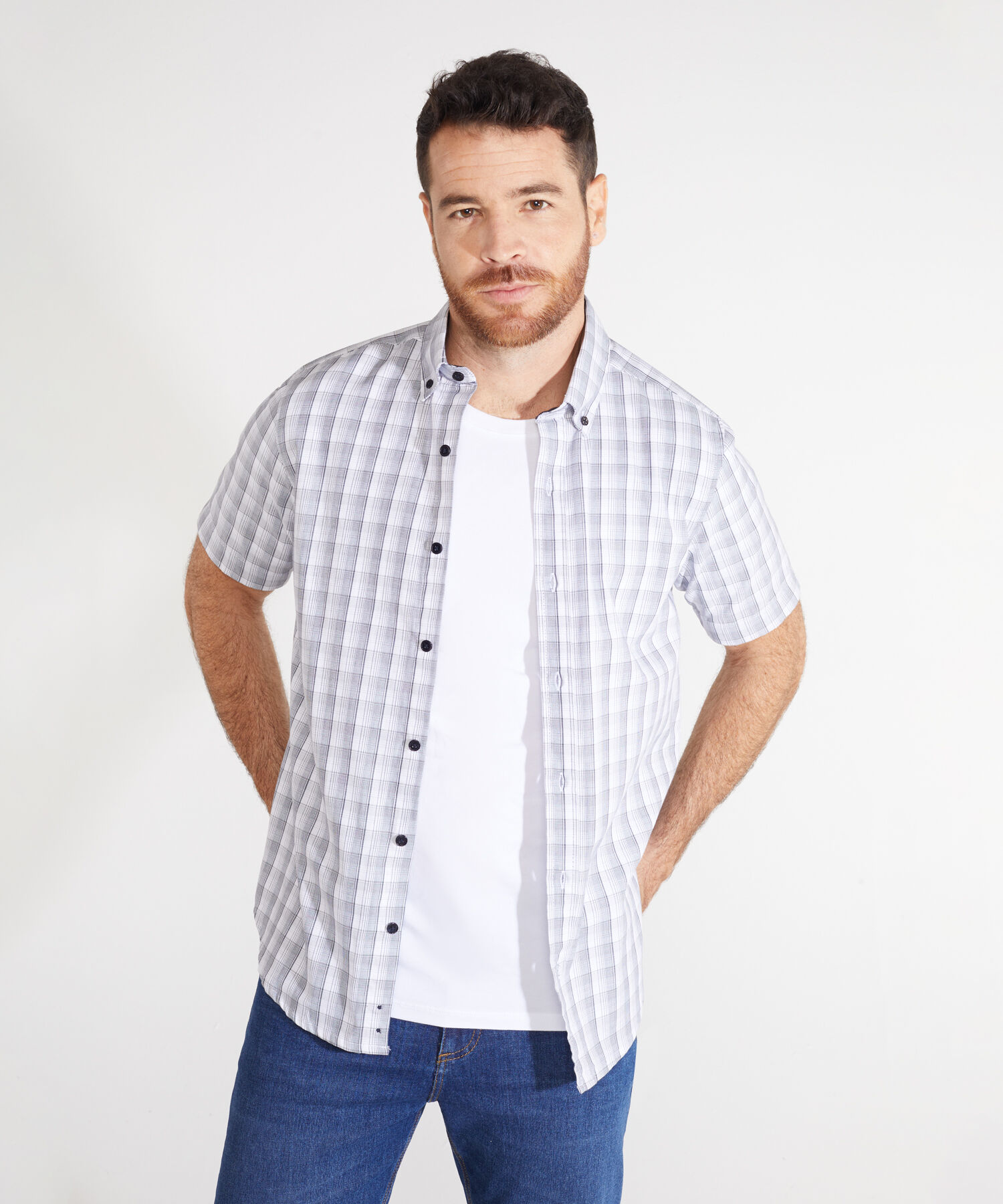 Camisa Manga Corta Prete&ntilde;ida