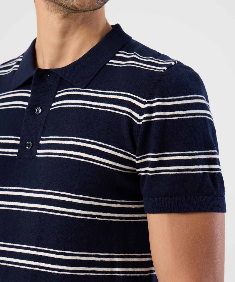 Polo De Punto A Rayas Para Hombre