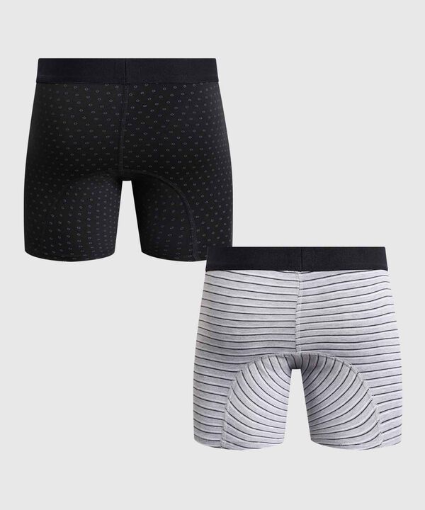 Set X2 B&oacute;xers Medios Estampados Para Hombre