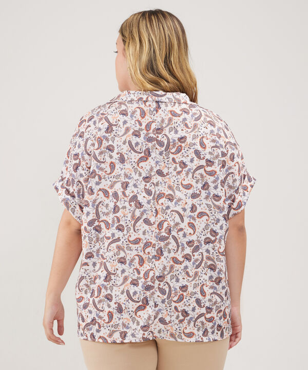 Camisa Cuello Camisero Con Escote En V