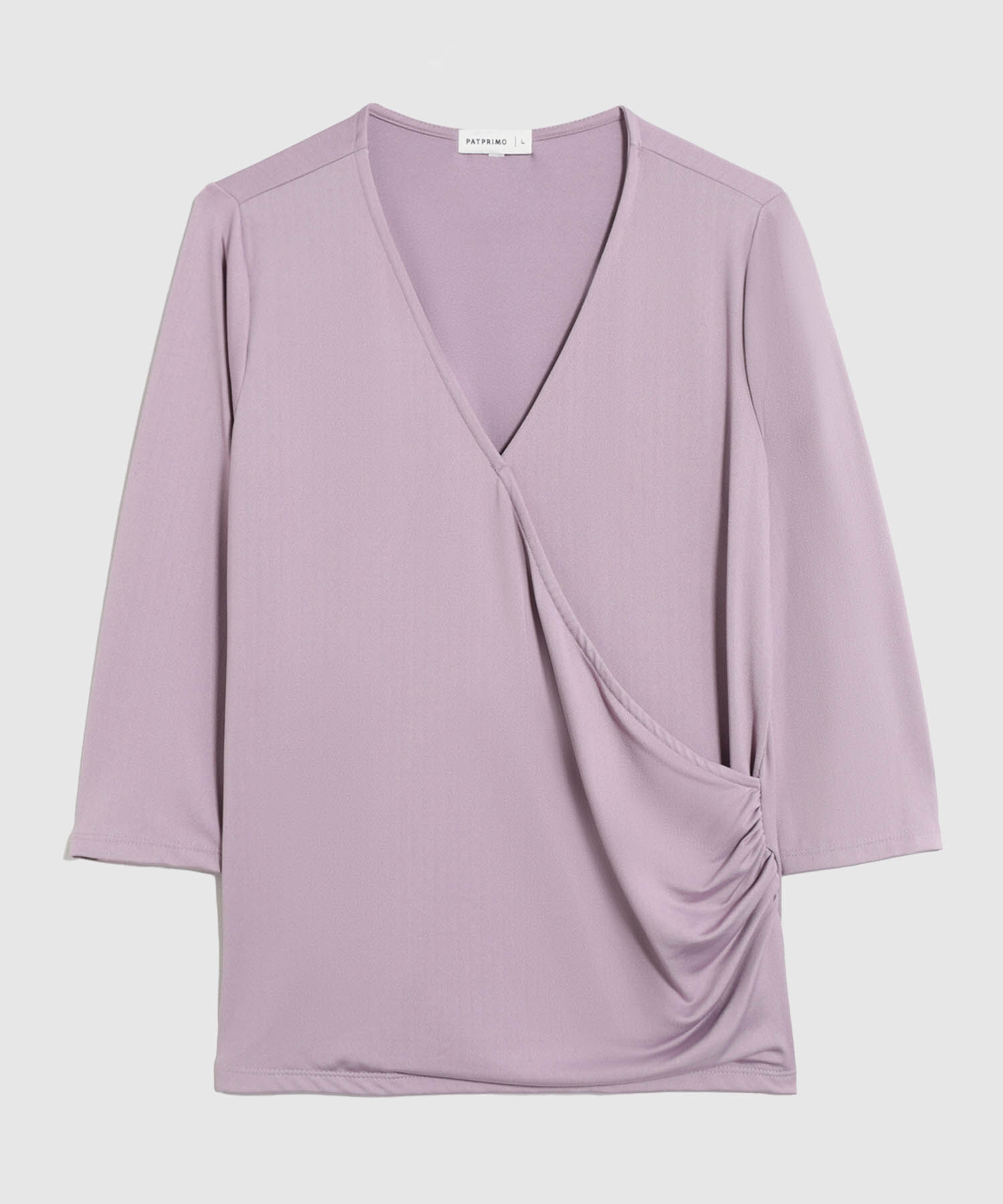 Blusa Cruzada Manga Tres Cuartos Mujer