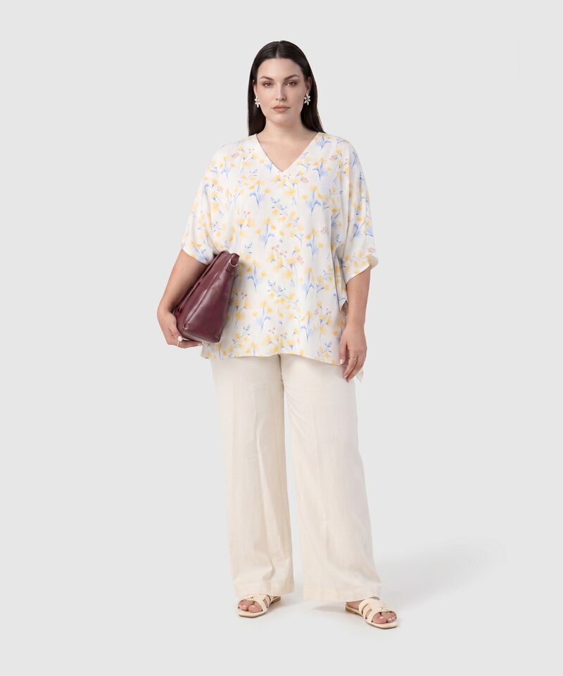 Pantal&oacute;n Unicolor De Tiro Alto Para Mujer Curvy