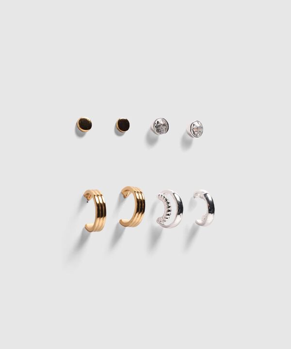 Set X3 Aretes Y Candongas Para Mujer