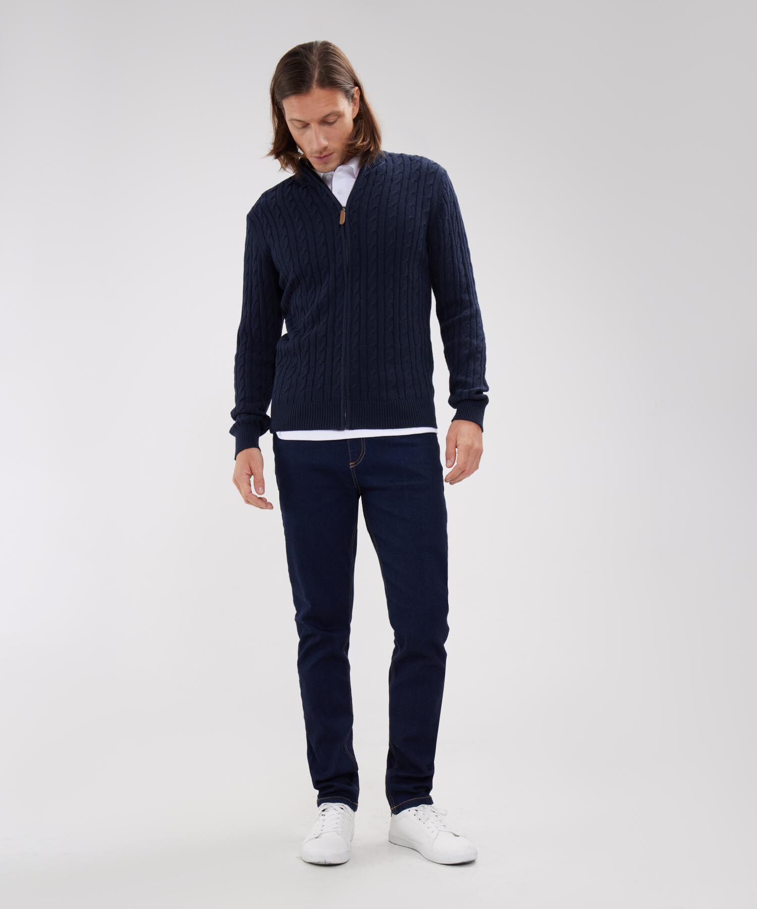 Saco Cuello Alto Con Cremallera