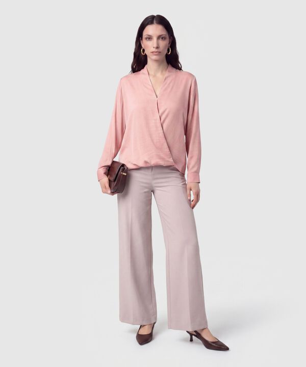 Blusa Cruzada Manga Larga Mujer