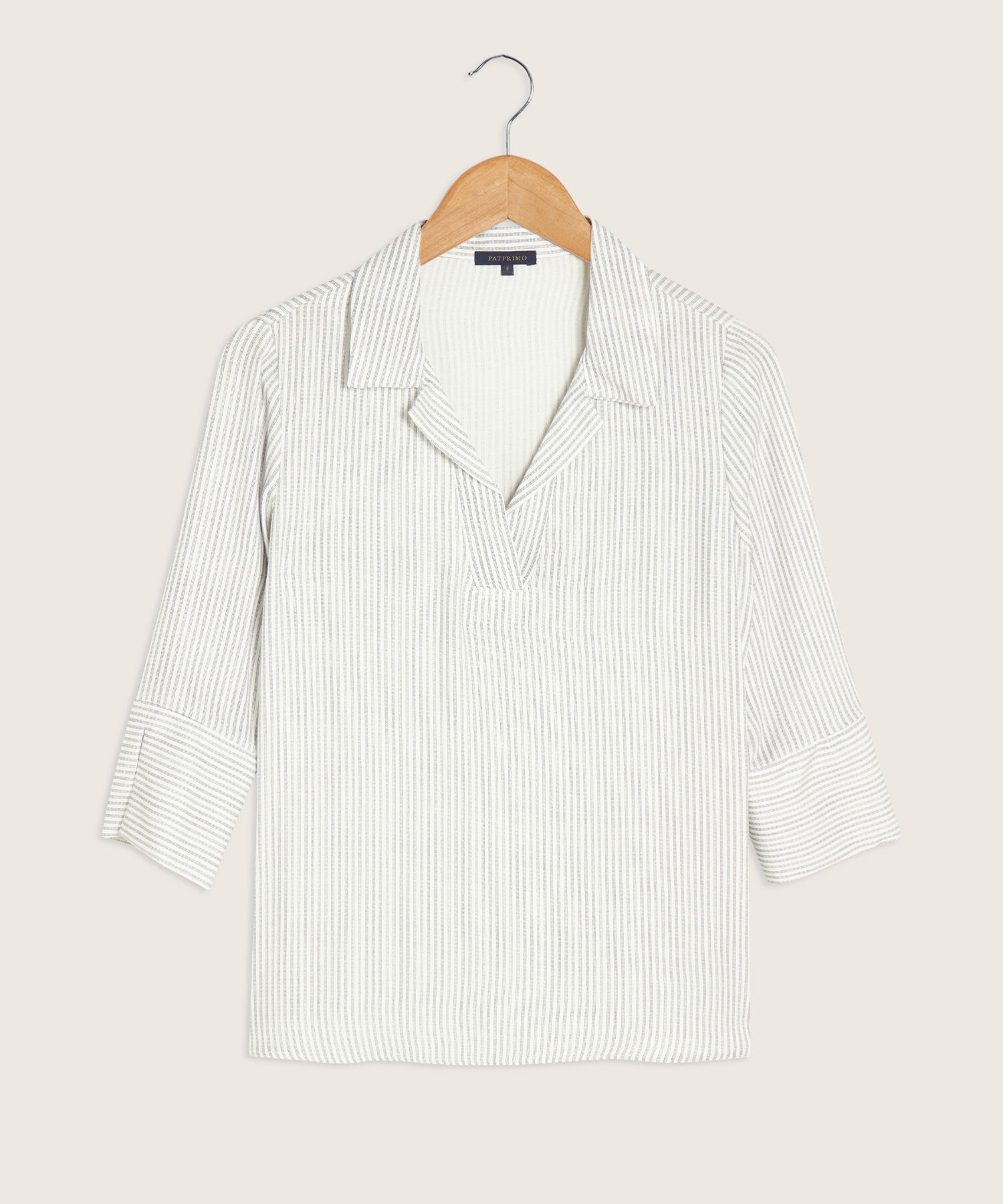 Camisa Manga 3/4 Corporativa Estampada